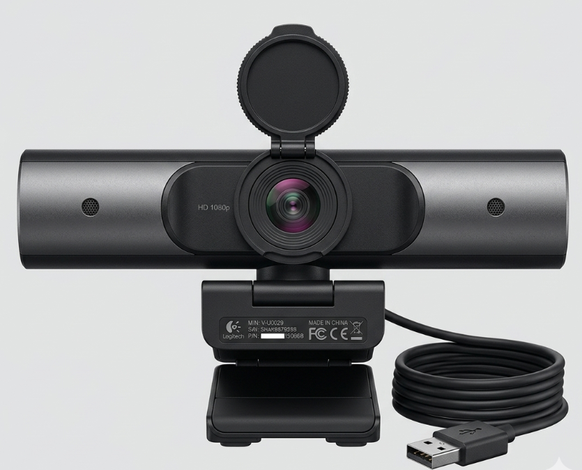 Leaderhub Z40 Full HD All-in-One Conference Webcam - Smart Meeting Camera with Dual Microphones and Privacy Cover