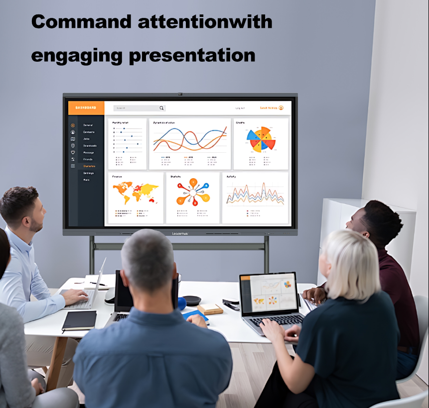 Leaderhub KMax L86ZM 86" 4K UHD Interactive Flat Panel 
+ Remote controler (Android 14, 8GB+128GB, 40-Point Touch) - Grey