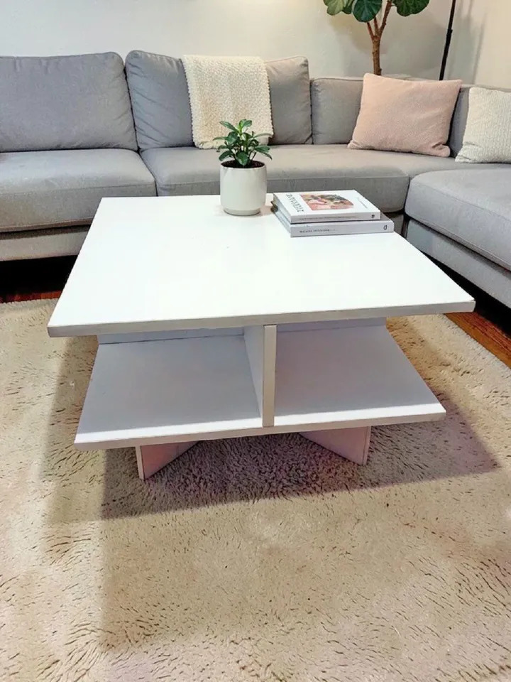 HAMILTON (all white)Modern Design Coffee Table With Storage