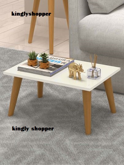 SHEE NORDIC RECTANGULAR  BIGGG !!!!!! (60 CM) KINGLY ROUND TABLE (UNNASEMBLED)♦️ big size ♦️wooden ♦️(Unassembled)- White ♦️ Coffee Tables ♦️48x100x45