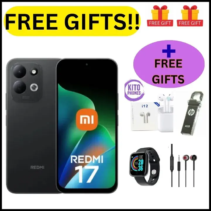 🔥NEW🔥Xiaomi Redmi 17 4G 4GB RAM + 128GB ROM Smart Phone 6.9" display 120Hz -Dual SIM 7500mAh Battery 50MP main camera +8MP SELFIE Type C Side Fingerprint Android 16 SMARTPHONES+FREE GIFTS
