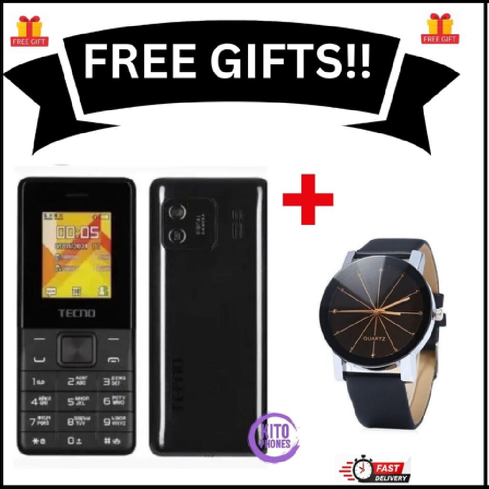 [BRAND NEW] Tecno T301 Dual Sim 1.77-inch screen With Camera & TorchLight Fm Loud Speaker ,with up to 24 Days of Standby Battery 1150mAh battery capacity Featured Phones+FREE GIFTS(WATCH)