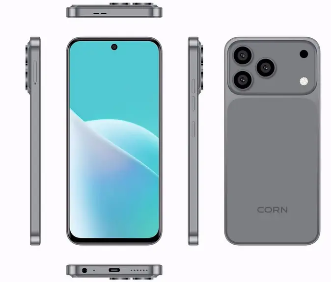 CORN MEGA 100 MAX 6.67"HD 64GB ROM, 5(2+3)GB RAM 5000mAh STRONG BATTERY DUAL SIM CARD SMART PHONE SIDE-MOUNTED FINGERPRINT FACE UNLOCK,13MP ULTRA CAMERA 8MP SELFIE Smart