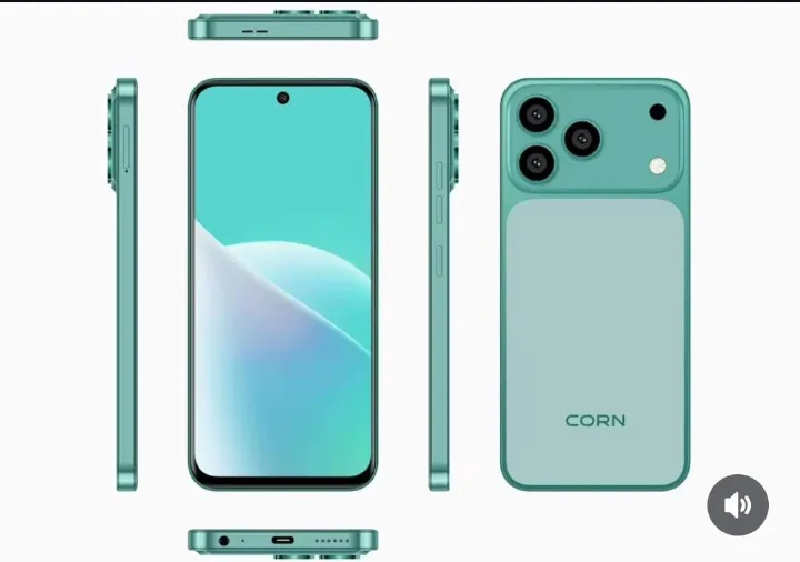 CORN MEGA 100 MAX 6.67"HD 64GB ROM, 5(2+3)GB RAM 5000mAh STRONG BATTERY DUAL SIM CARD SMART PHONE SIDE-MOUNTED FINGERPRINT FACE UNLOCK,13MP ULTRA CAMERA 8MP SELFIE Smart