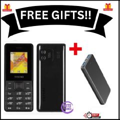 [BRAND NEW] Tecno T301 Dual Sim 1.77-inch screen With Camera & TorchLight Fm Loud Speaker ,with up to 24 Days of Standby Battery 1150mAh battery capacity Featured Phones+FREE GIFTS(POWERBANK)