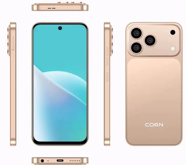 CORN MEGA 100 MAX 6.67"HD 64GB ROM, 5(2+3)GB RAM 5000mAh STRONG BATTERY DUAL SIM CARD SMART PHONE SIDE-MOUNTED FINGERPRINT FACE UNLOCK,13MP ULTRA CAMERA 8MP SELFIE Smart