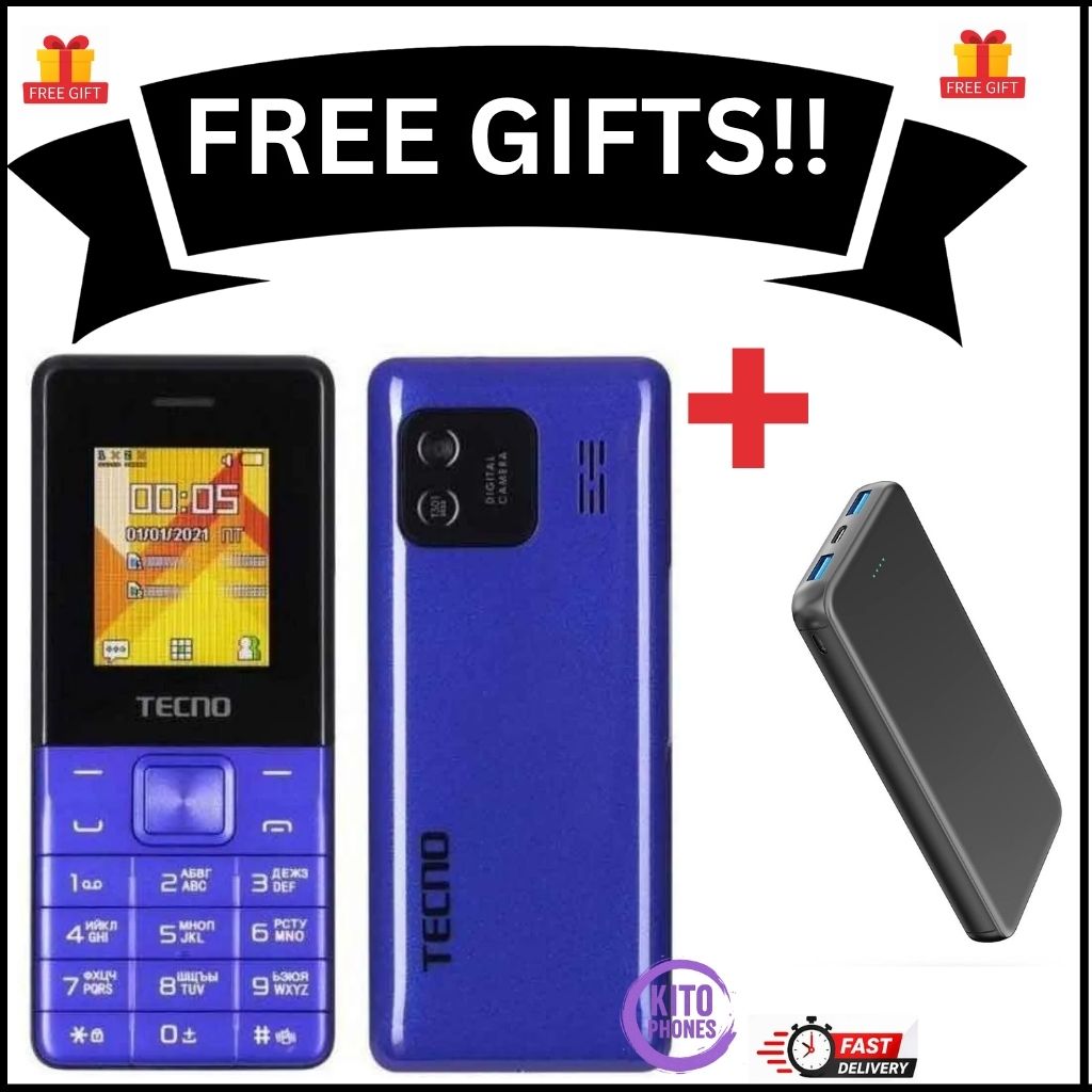 [BRAND NEW] Tecno T301 Dual Sim 1.77-inch screen With Camera & TorchLight Fm Loud Speaker ,with up to 24 Days of Standby Battery 1150mAh battery capacity Featured Phones+FREE GIFTS(POWERBANK)