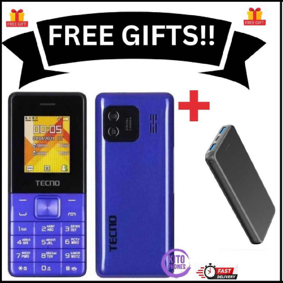 [BRAND NEW] Tecno T301 Dual Sim 1.77-inch screen With Camera & TorchLight Fm Loud Speaker ,with up to 24 Days of Standby Battery 1150mAh battery capacity Featured Phones+FREE GIFTS(POWERBANK)