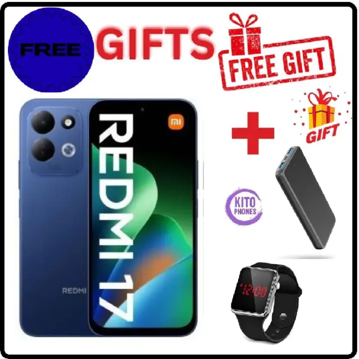🔥NEW🔥Xiaomi Redmi 17 4G 6GB RAM + 256GB ROM Smart Phone 6.9" display 120Hz -Dual SIM 7500mAh Battery 50MP main camera +8MP SELFIE Type C Side Fingerprint Android 16 SMARTPHONES+FREE GIFTS