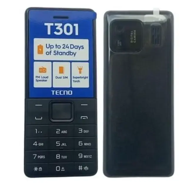 [BRAND NEW] Tecno T301 Dual Sim 1.77-inch screen With Camera & TorchLight Fm Loud Speaker ,with up to 24 Days of Standby Battery 1150mAh battery capacity Featured Phones