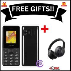 [BRAND NEW] Tecno T301 Dual Sim 1.77-inch screen With Camera & TorchLight Fm Loud Speaker ,with up to 24 Days of Standby Battery 1150mAh battery capacity Featured Phones+FREE GIFTS(HEADPHONES)