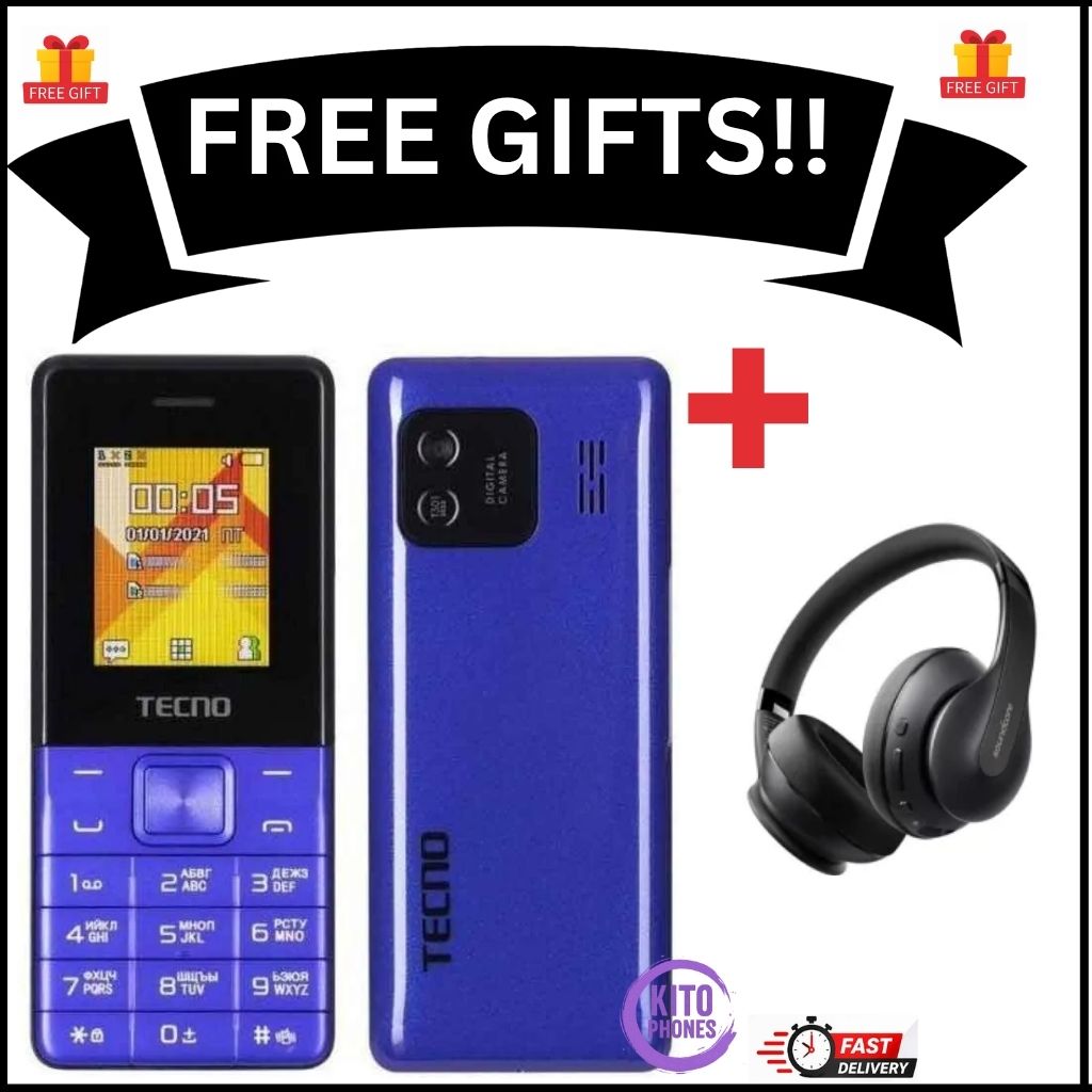 [BRAND NEW] Tecno T301 Dual Sim 1.77-inch screen With Camera & TorchLight Fm Loud Speaker ,with up to 24 Days of Standby Battery 1150mAh battery capacity Featured Phones+FREE GIFTS(HEADPHONES)