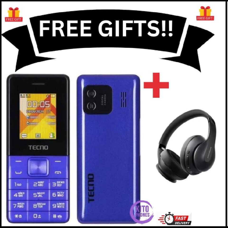 [BRAND NEW] Tecno T301 Dual Sim 1.77-inch screen With Camera & TorchLight Fm Loud Speaker ,with up to 24 Days of Standby Battery 1150mAh battery capacity Featured Phones+FREE GIFTS(HEADPHONES)