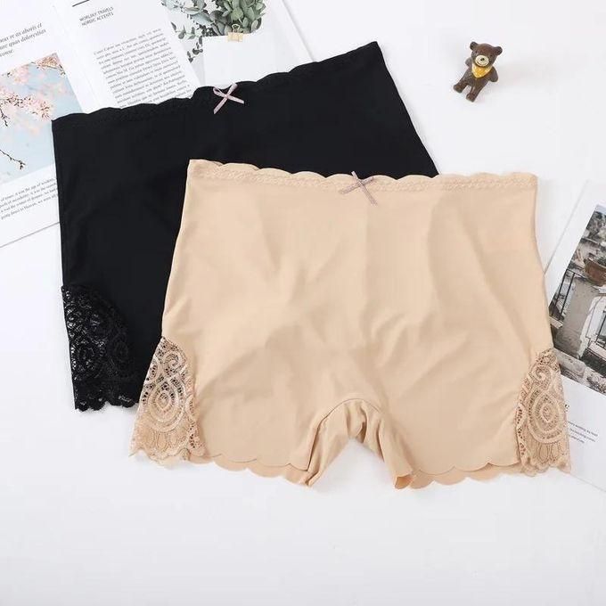 3Pcs Sexy Lace Edge Seamless Boy short Biker Shorts Sexy Panties For Ladies(SIZE 12-18)