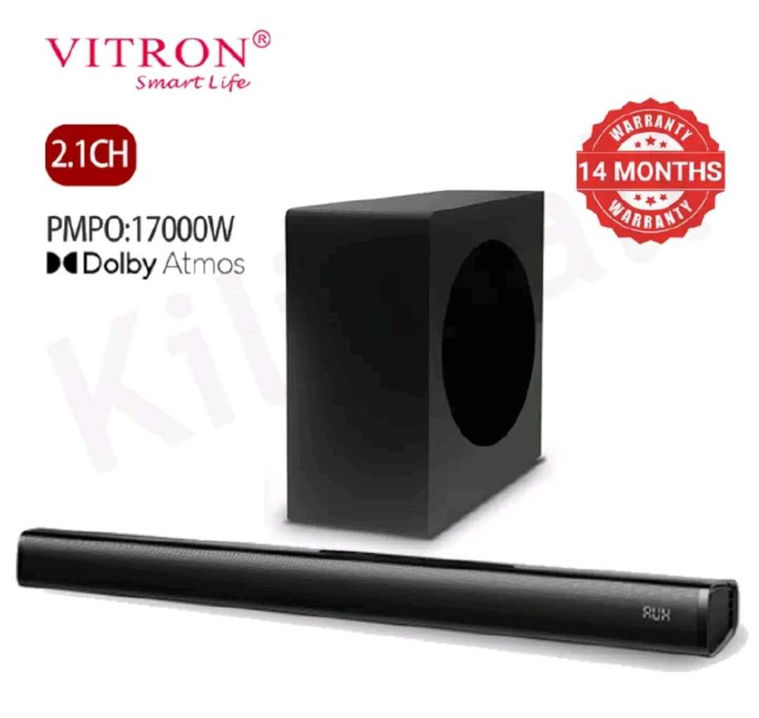 NEW VITRON V66SBD 2.1 CH 17000W  PMPO DOLBY WIRED SOUNDBAR SYSTEM WITH USB AUX OPTICAL AND SD CARD