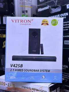 NEW VITRON V42SB 2.1 CH  6000W PMPO WIRED SOUNDBAR SYSTEM USB AUX H-ARC HIGH QUALITY SOUND RICH BASS WITH REMOTE