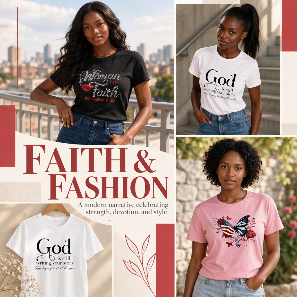 3-Pack Women's African Themed Printed Short Sleeve T-Shirts, Inspirational Casual Ladies Tops, Item