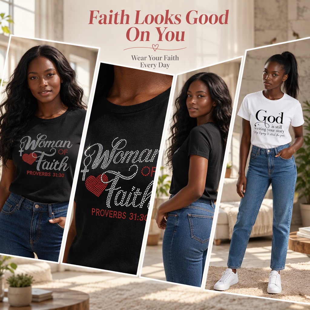 3-Pack Women's African Themed Printed Short Sleeve T-Shirts, Inspirational Casual Ladies Tops, Item