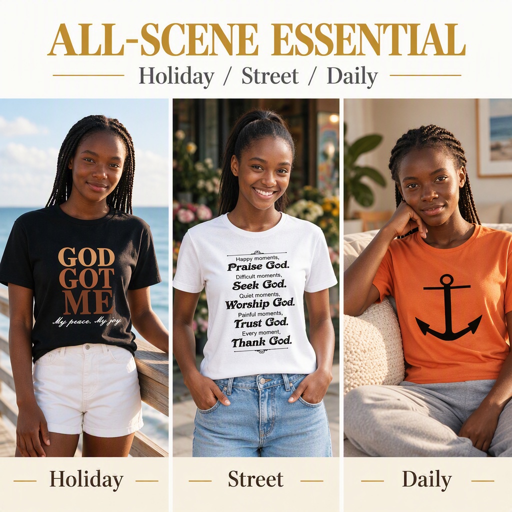 3-Pack Women's Casual Short Sleeve T-Shirts, Multi Style Tops