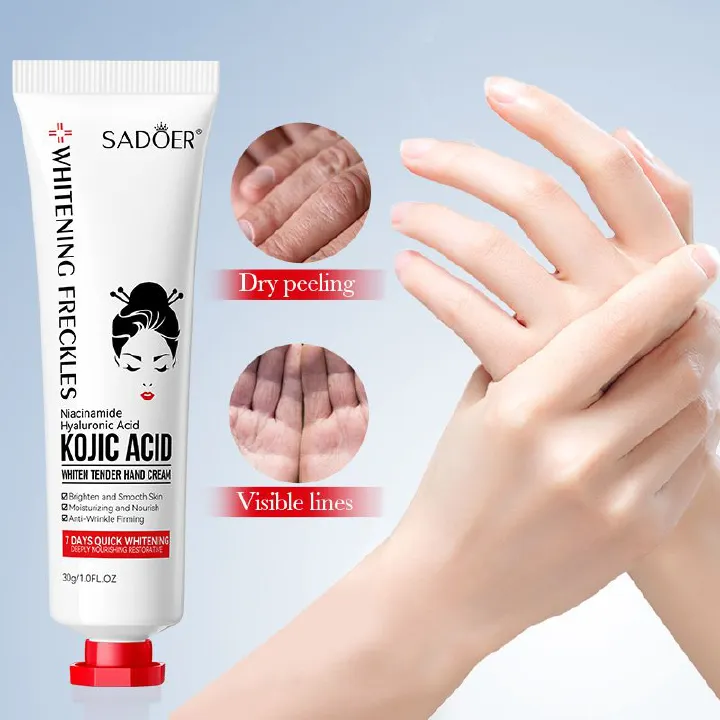 Intensive Moisturizing Hand Cream Skincare Set for Dry, Cracked Hands with Kojic Acid, Glycerin, Hyaluronic Acid, and Nicotinamide - Soft, Smooth, and Nourished Hands for All Skin Types, Alcohol-Free