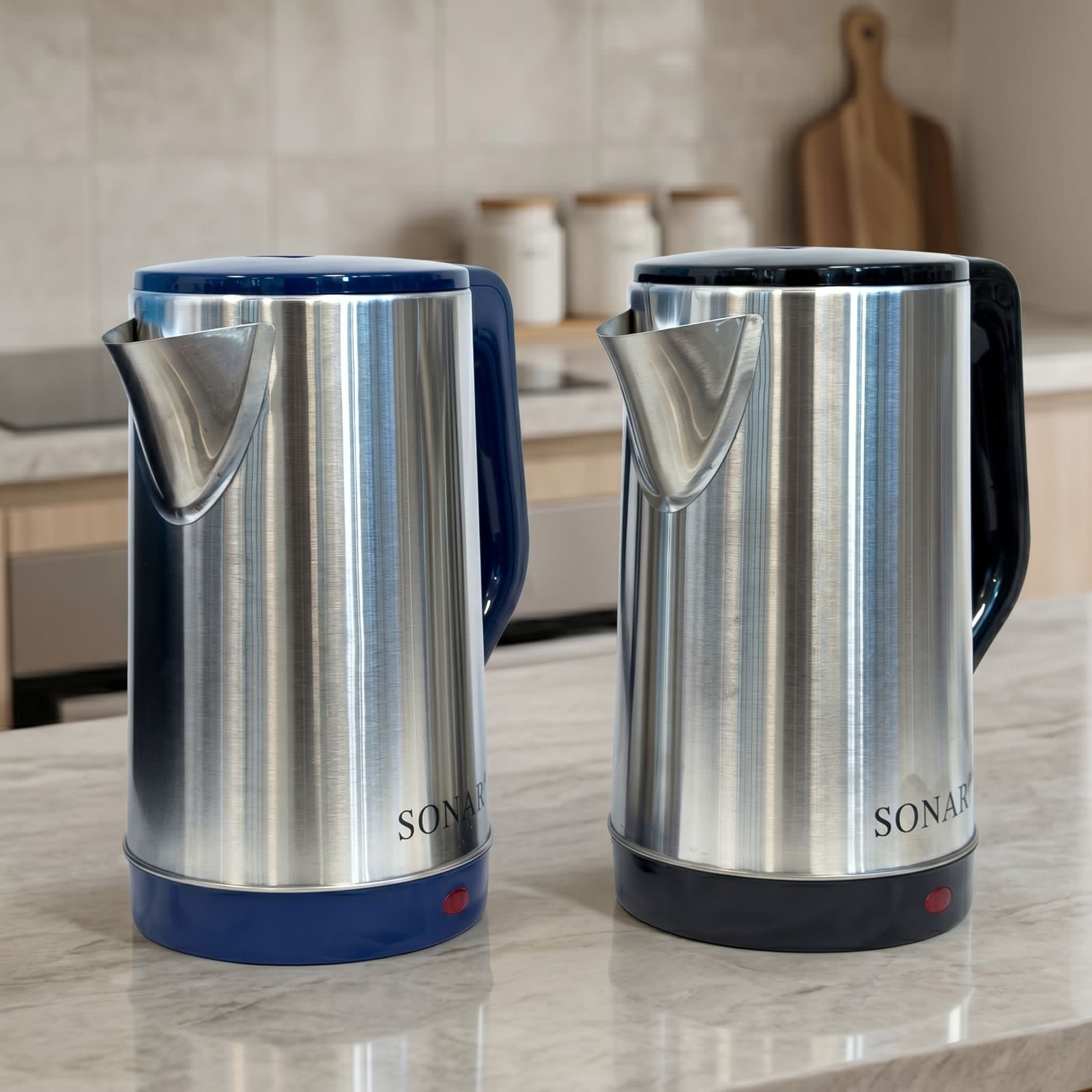Sonar 2.2Ltrs Electric Kettle Stainless Steel, Fast Boil, Auto Shut-Off, Cordless Design Automatic Hot Water Boiler or Heater Jug