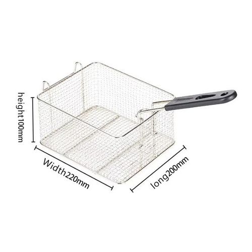 Electromate EM 6 LITRES STAINLESS STEEL Body 6L SINGLE TANK Energy Efficient Double Electric Chips , Chicken , French Fries, MANDAZIS Deep Fryer Machine  For Commercial and House Hold Purpose