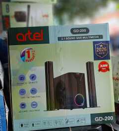Artel GD-200 2.1CH Tall Boy Mini Home Theater USB, SD, FM, BT Function 20000W PMPO Multimedia Sound Bar Speaker System Soundbar Quality Subwoofer with Remote Control Woofer