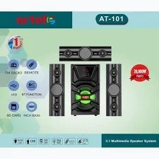 Artel AT-101 3.1CH Mini Home Theater System USB, SD, FM, BT Function 20000W PMPO Multimedia Sound Speaker System Subwoofer with Remote Control Woofer