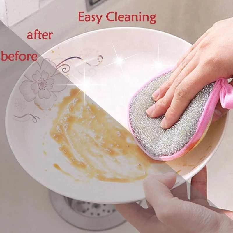 Tools Kitchen Tableware Dish Washing Brush Double Side Dishwashing Sponge Pan Pot Dish Wash Sponges Household Cleaning
