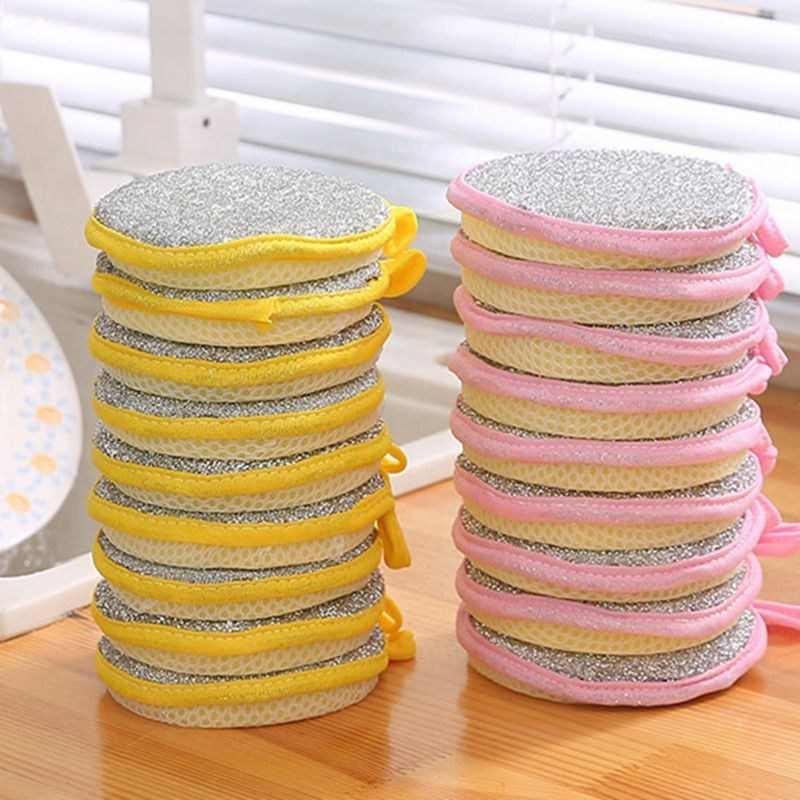 Tools Kitchen Tableware Dish Washing Brush Double Side Dishwashing Sponge Pan Pot Dish Wash Sponges Household Cleaning