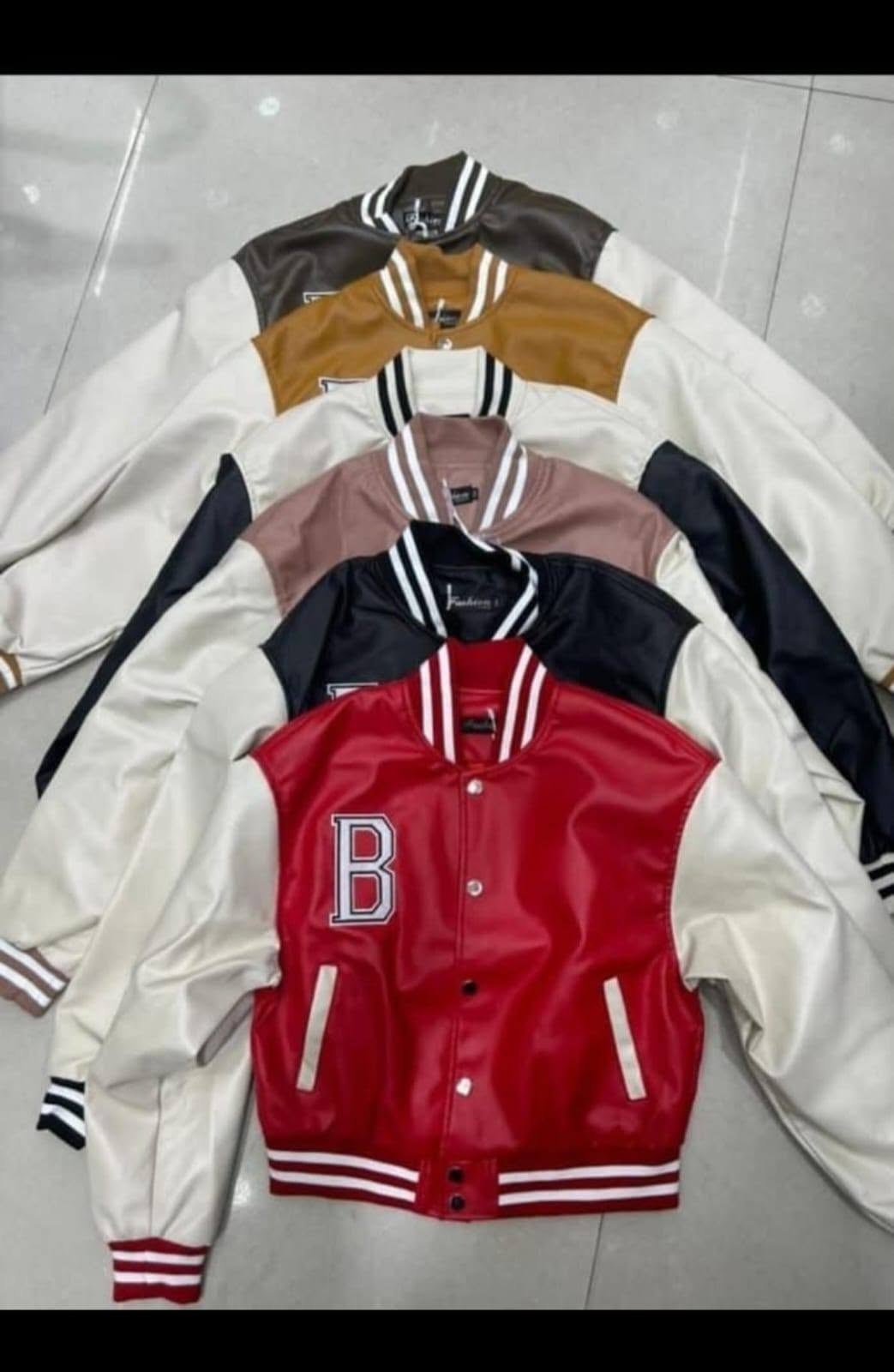 Women Fancy Leather Jackets Ladies Varsity Baseball Bomber Jackets