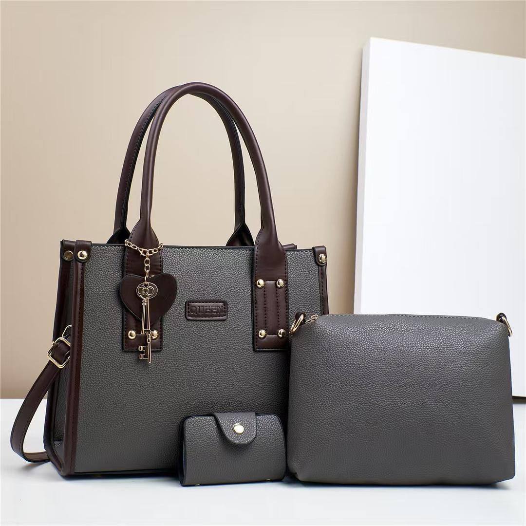 Women Leather Handbags Classy Women Shouder Bags Official Bags 3Pcs