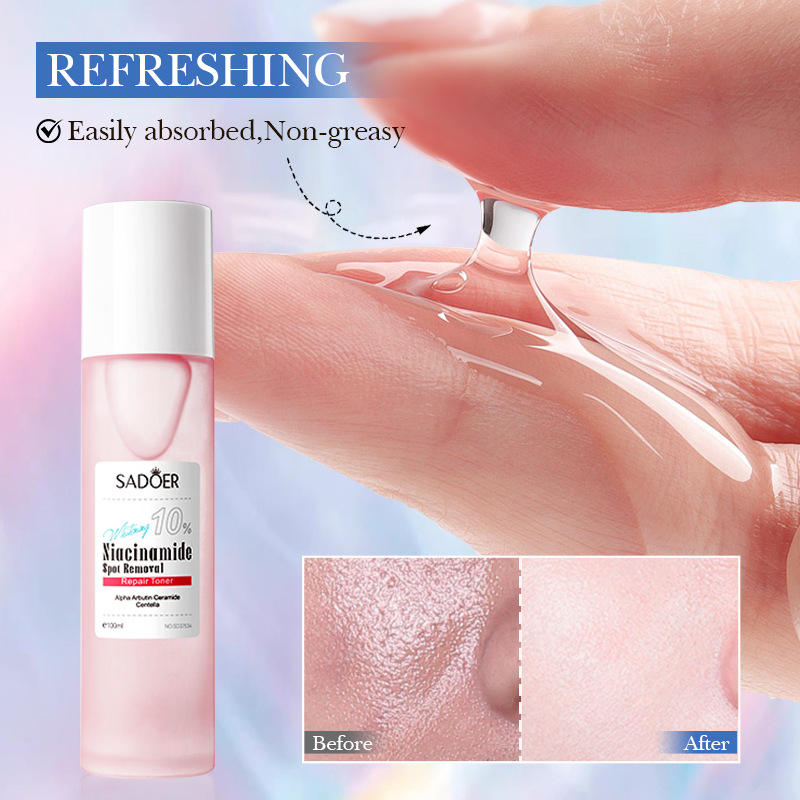 [Promotion] SADOER Niacinamide Spot Removal All Skin Types Repair Toner 100ml Deep Hydrating Brightening Face Smooth Water