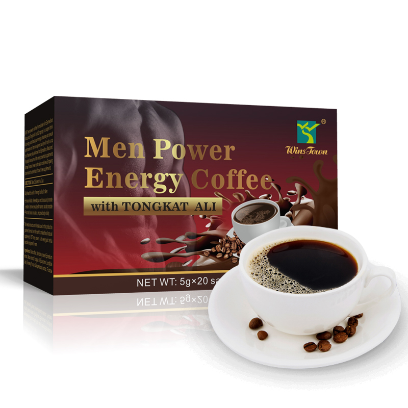 Wins Town Men Power Energy Coffee with Tongaat ali man Active instant black coffee male maca ginseng Enhance Libido Erection Circulation MEN POWER ENERGY Coffee GIVES YOU INSTANT POWER AND STAMINA