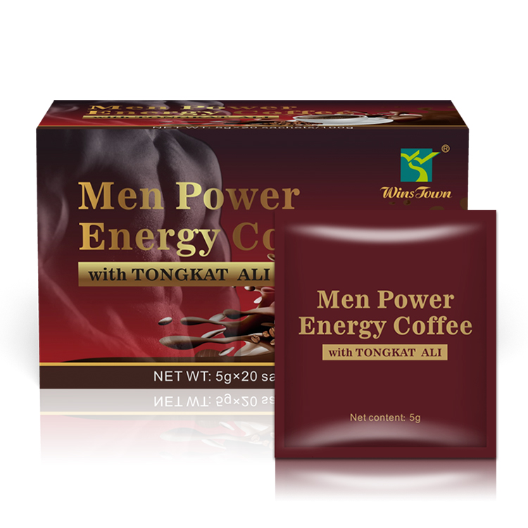 Wins Town Men Power Energy Coffee with Tongaat ali man Active instant black coffee male maca ginseng Enhance Libido Erection Circulation MEN POWER ENERGY Coffee GIVES YOU INSTANT POWER AND STAMINA