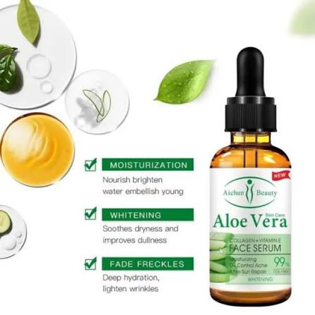Aichun Aloe Vera Face Serum 30ml - Antioxidant, Vitamin E, Hydrating, Anti-Aging