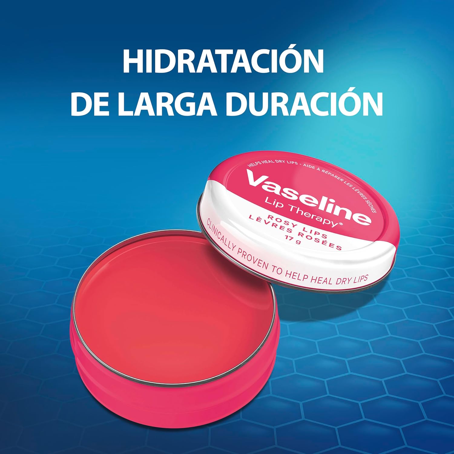 Vaseline Lip Therapy Rosy Lips Pink Balm 20g Moisturizing Lip Care for Dry Chapped Lips Long Lasting Hydration Soft Smooth Glossy Pink Tint Lip Balm for Women Girls Daily Use