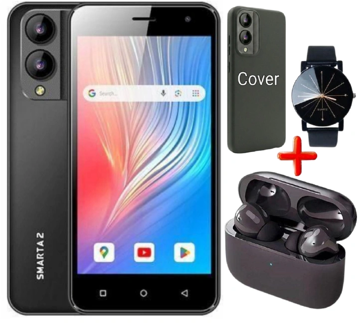 [SUPER DEALS!!!l] SAFARICOM NEON SMARTA 2 5.5" Display, 2GB RAM + 32GB ROM, Octa-Core, 8MP Rear Camera, 5MP Front Camera, 3000mAh Battery, Android 10 Smartphone + FREE COVER/WEB/PRO 3 EARBUDS