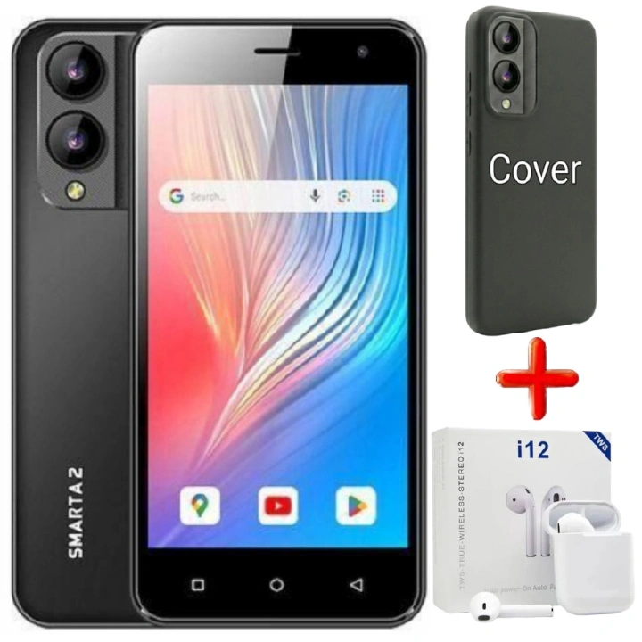 [SUPER DEALS!!!l] SAFARICOM NEON SMARTA 2 5.5" Display, 2GB RAM + 32GB ROM, Octa-Core, 8MP Rear Camera, 5MP Front Camera, 3000mAh Battery, Android 10 Smartphone + FREE COVER + FREE i12 EARBUDS