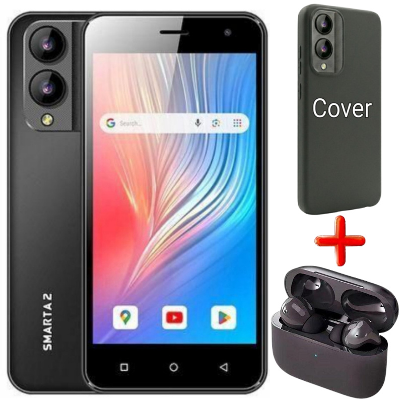 [SUPER DEALS!!!l] SAFARICOM NEON SMARTA 2 5.5" Display, 2GB RAM + 32GB ROM, Octa-Core, 8MP Rear Camera, 5MP Front Camera, 3000mAh Battery, Android 10 Smartphone + FREE COVER + FREE PRO3 EARBUDS
