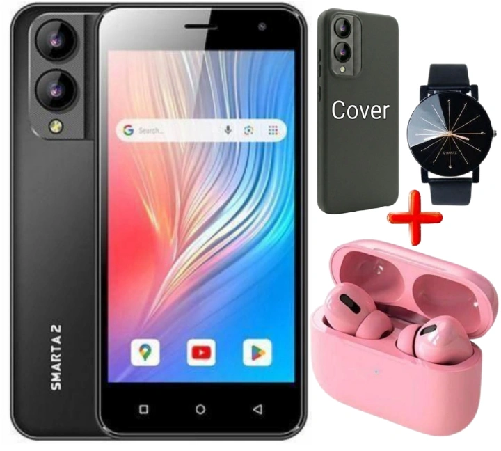 [SUPER DEALS!!!l] SAFARICOM NEON SMARTA 2 5.5" Display, 2GB RAM + 32GB ROM, Octa-Core, 8MP Rear Camera, 5MP Front Camera, 3000mAh Battery, Android 10 Smartphone + FREE COVER/WEB/PRO 3 EARBUDS