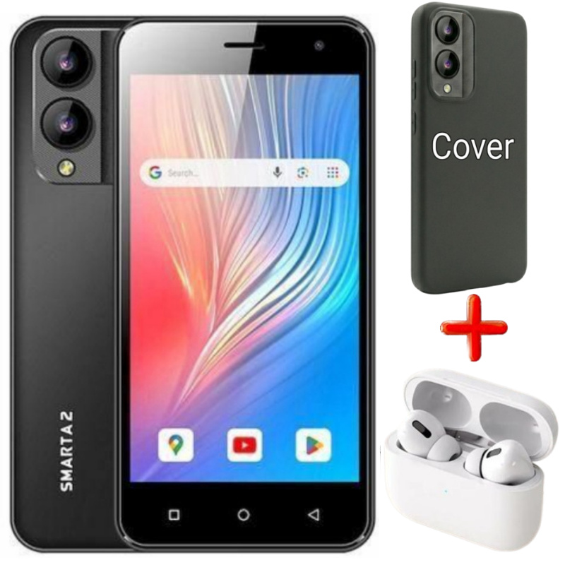[SUPER DEALS!!!l] SAFARICOM NEON SMARTA 2 5.5" Display, 2GB RAM + 32GB ROM, Octa-Core, 8MP Rear Camera, 5MP Front Camera, 3000mAh Battery, Android 10 Smartphone + FREE COVER + FREE PRO3 EARBUDS
