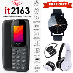 LIMITED DISCOUNT !!!BRAND NEW ITEL 2163 1.8" Display Wireless FM Dual SIM Opera Mini Bright Torch Kabambe Button Feature Phone King Talker with 2000 Contacts Memory, Long-Lasting Battery + FREE GIFTS