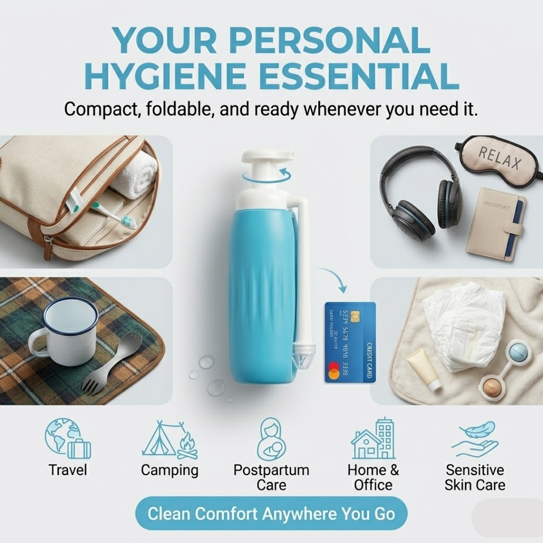 Portable Handheld Bidet - 650ml,More hygienic than using tissue paper alone,Cleans more effectively