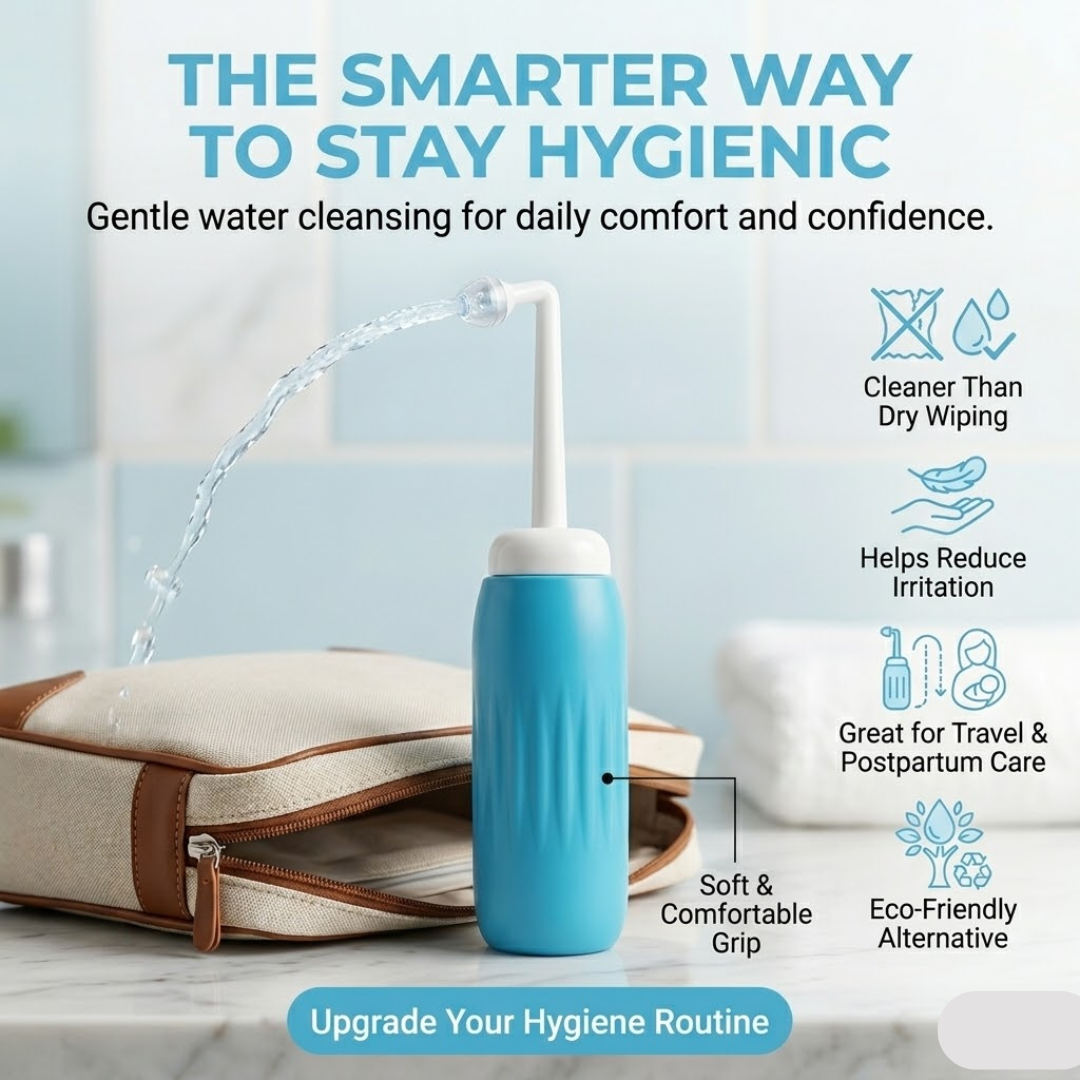 Portable Handheld Bidet - 650ml,More hygienic than using tissue paper alone,Cleans more effectively