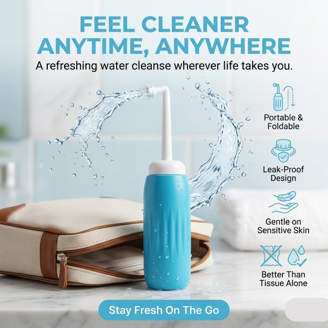 Portable Handheld Bidet - 650ml,More hygienic than using tissue paper alone,Cleans more effectively