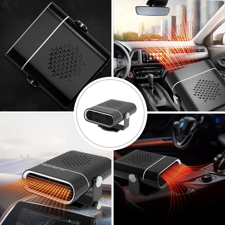 12V Portable Car Heater, 4 IN1 Cooling & Heating Fan, Windshield Defogger Defroster for Vehicle