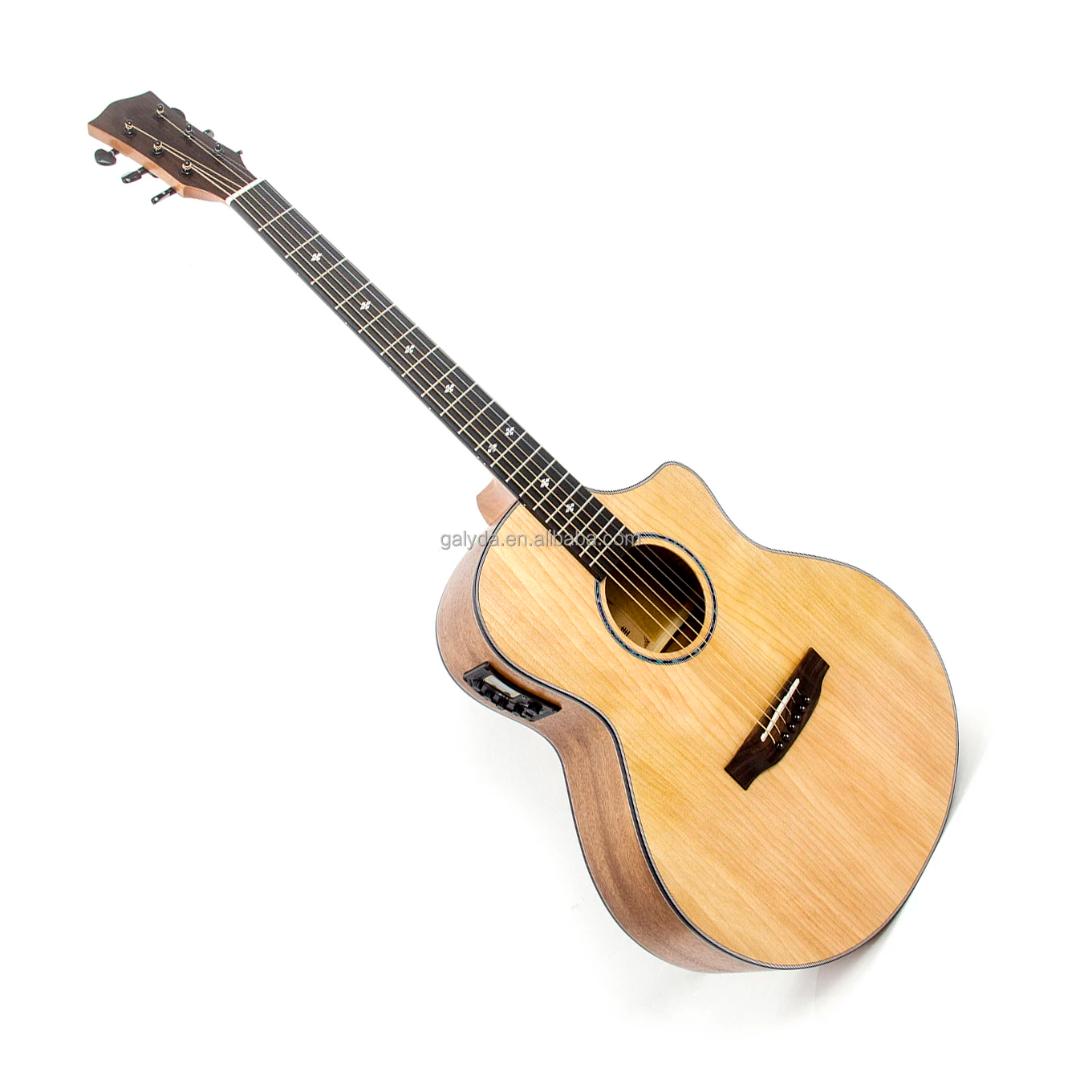 semi acoustic guitar 40 inches with pick up natural