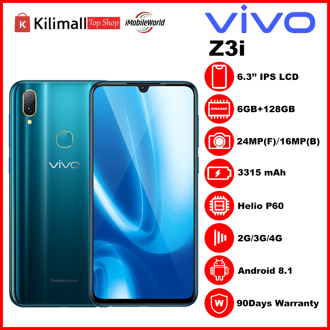 Refurbished VIVO Z3i 6GB RAM 128GB ROM 6.3inch " 3150 mAh Dual SIM 24MP+16MP Fingerprint Facial Android Smartphones/ Mobile Phones