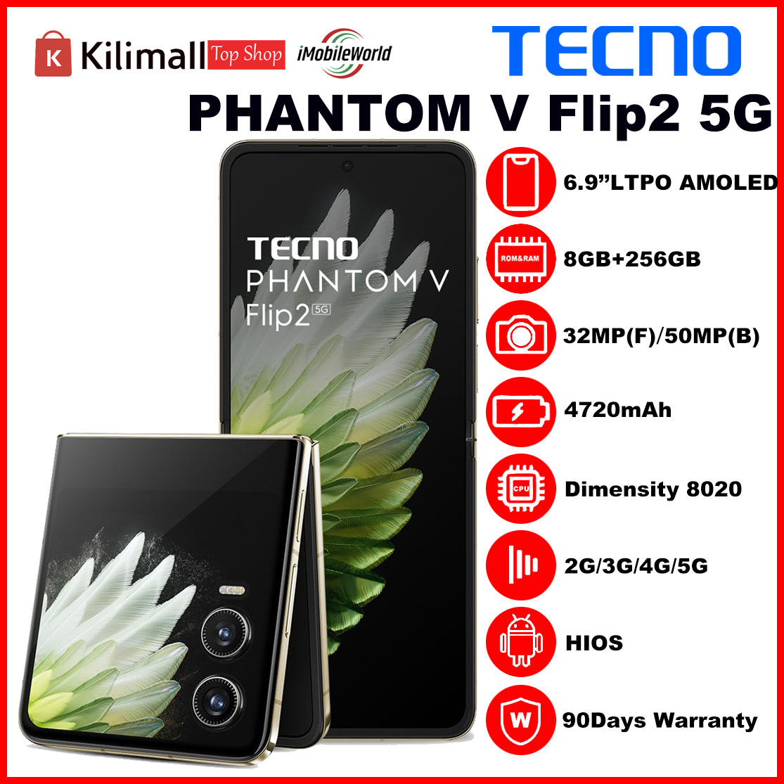 【Free Earbuds】Refurbished Phone TECNO PHANTOM V Flip2 5G (AE11) 8GB RAM + 256GB ROM Green 6.90 inch Display Single SIM 32M Front Camera 50M Back Camera 4720mAh Battery 3 Months Warranty_12027408